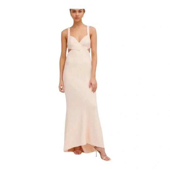Significant Other Evie Cut Out Open Back Long Dress Blush - Picture 1 of 7